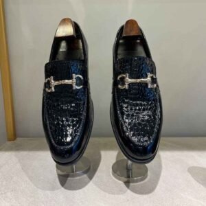 Baby Croco Patent Moccasins