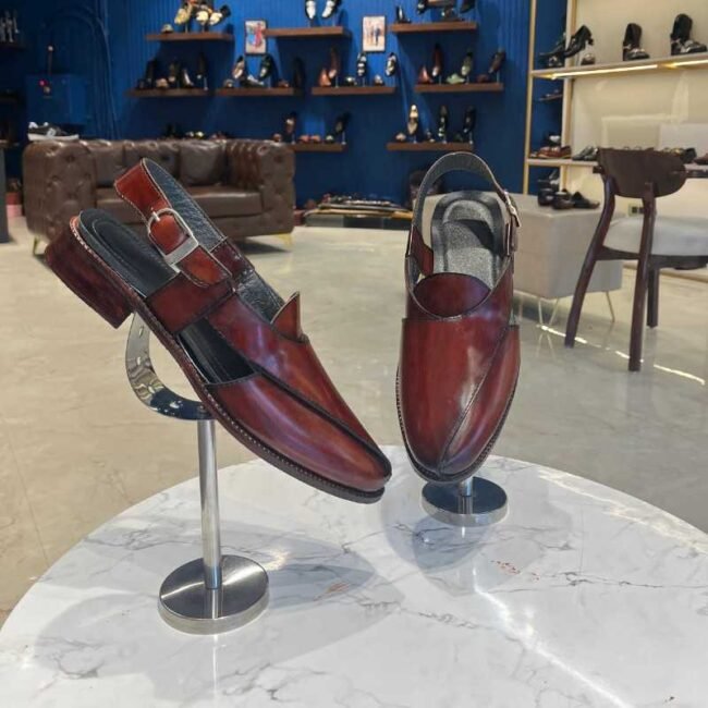 Cherry-Wine-Sandals-Peshawari