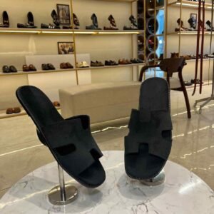 Black Suede Slippers