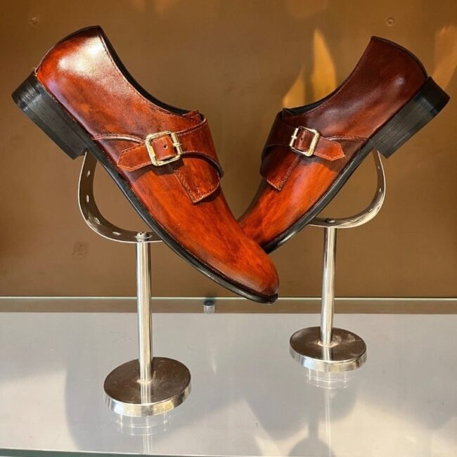Italian-Leather-Tan-Single-Monks (2)
