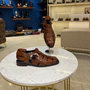 Tan Criss Cross Sandals