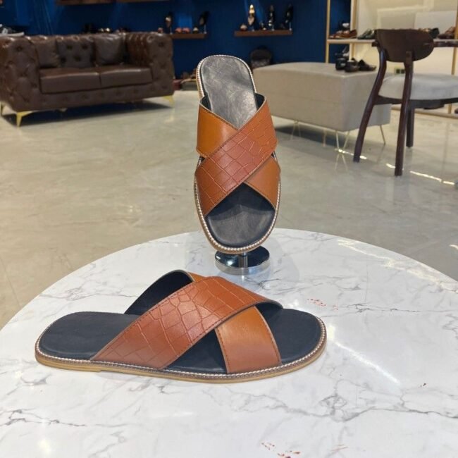 Tan-Crocodile-Slippers
