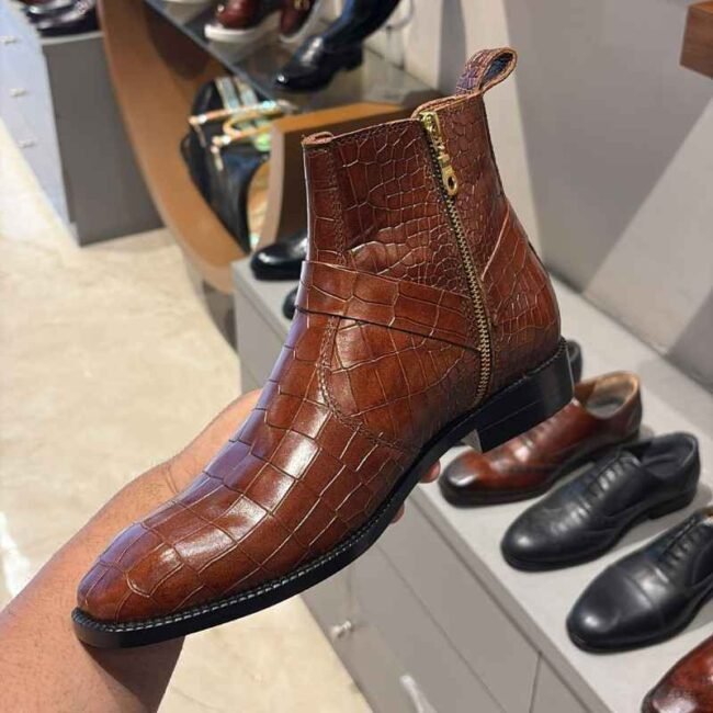 Cognac-tan-crocodile-boots Cognac-tan-crocodile-boots